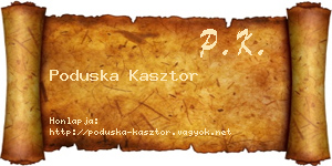 Poduska Kasztor névjegykártya